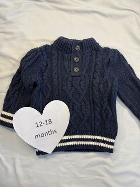 GAP - pullover cable knit sweater. Size 12-18 months
